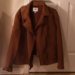 Suede fall jacket